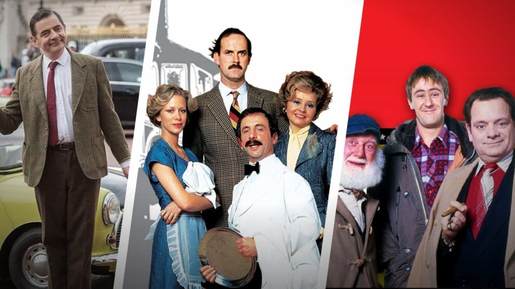 Photo with casts from British comedy shows