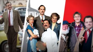Photo with casts from British comedy shows